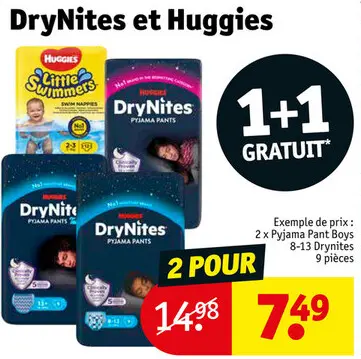 Offre: DryNites et Huggies