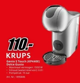 Promotie: Genio S Touch (KP440E) Dolce Gusto