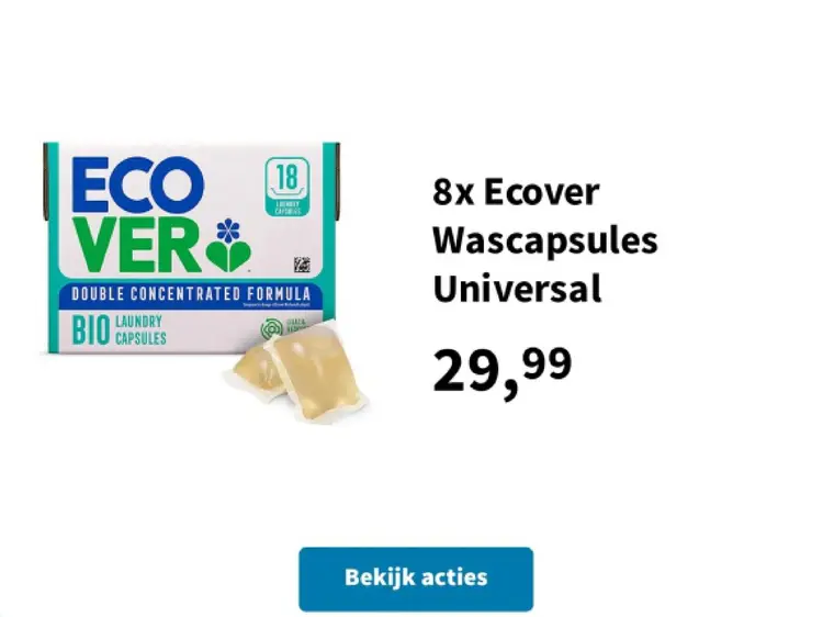 Aanbieding: Ecover Wascapsules Universal