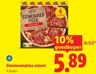 Aanbieding: Stonebaked pizza salami