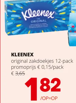 Promotie: Kleenex original zakdoekjes