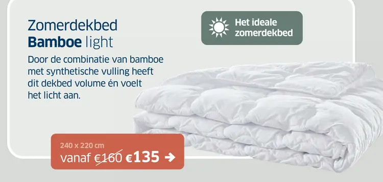 Promotie: Zomerdekbed Bamboe light
