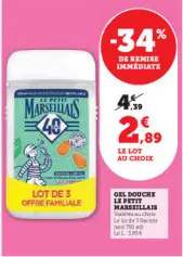 Offre: Gel douche LE PETIT MARSEILLAIS