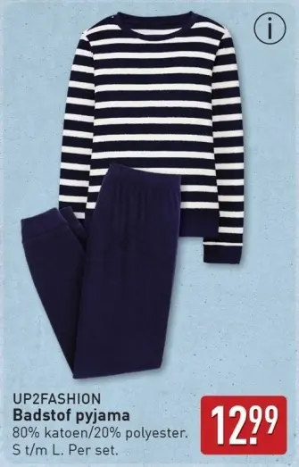 Aanbieding: Badstof pyjama