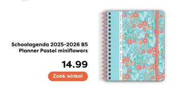 Aanbieding: Schoolagenda 2025-2026 B5 Planner Pastel mini