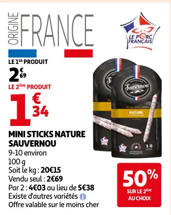 Promotie: Mini sticks nature