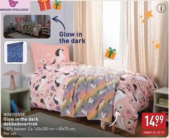 Aanbieding: Glow in the dark dekbedovertrek