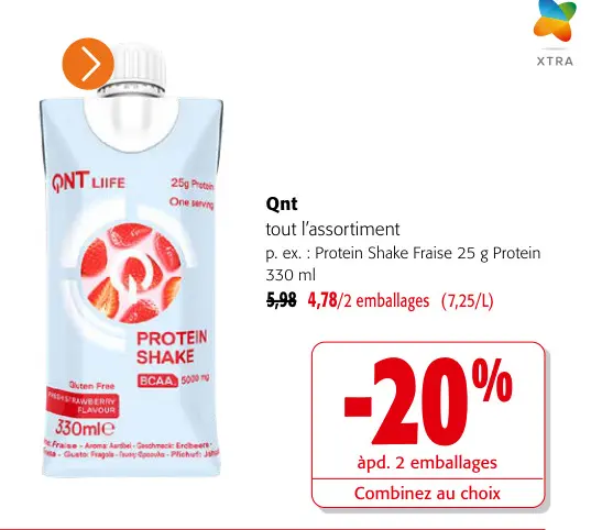 Offre: Protein Shake Fraise