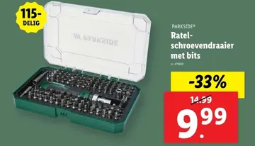 Aanbieding: Ratel-schroevendraaier met bits