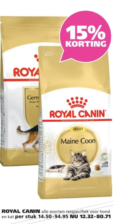 Aanbieding: alle soorten rasspecifiek voor hond en kat