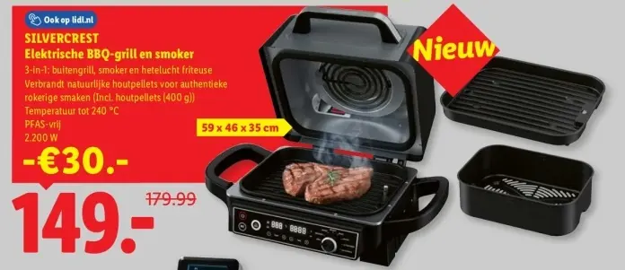 Aanbieding: Elektrische BBQ-grill en smoker