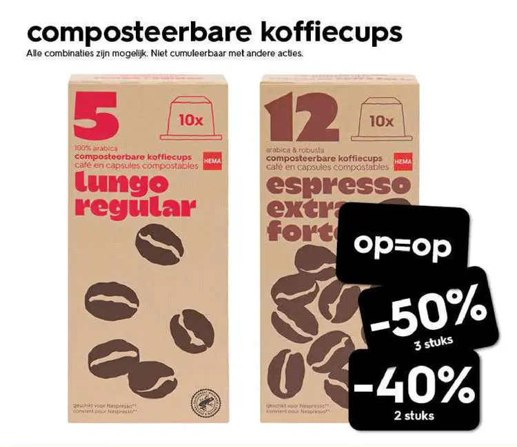 Promotie: Composteerbare koffiecups
