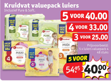 Aanbieding: Kruidvat valuepack luiers