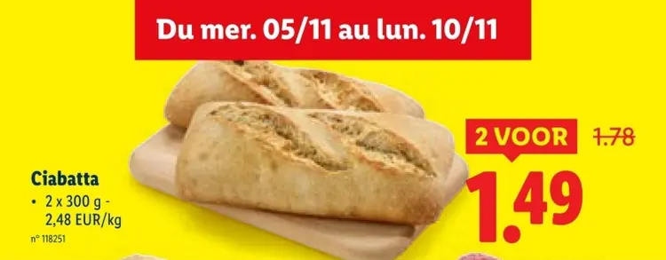 Offre: Ciabatta
