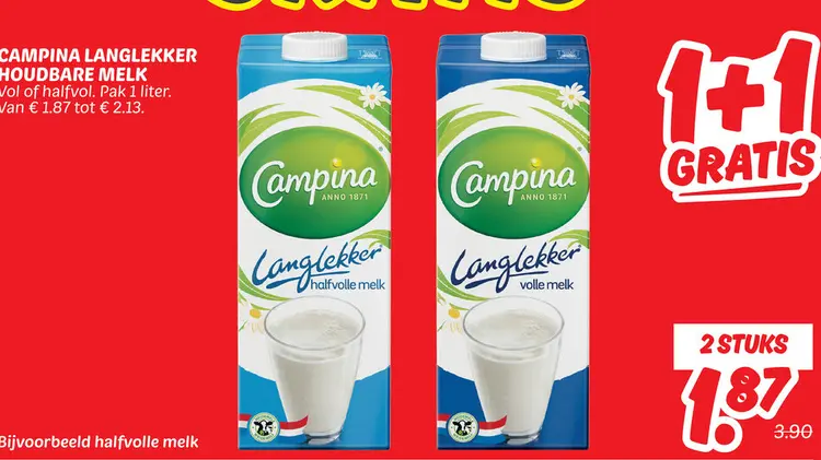 Aanbieding: Langlekker houdbare melk