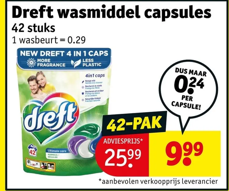 Promotie: Dreft wasmiddel capsules