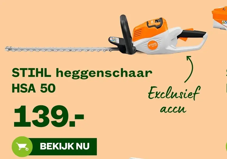 Aanbieding: Heggenschaar HSA 50
