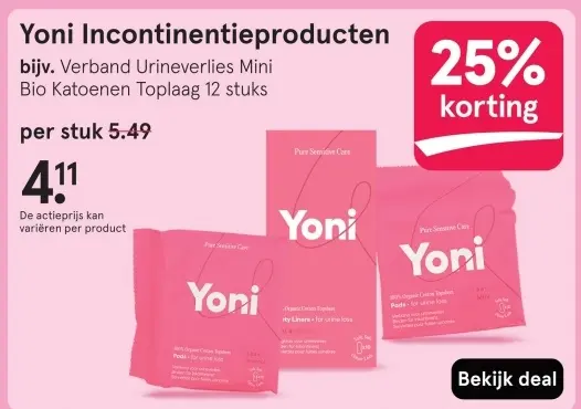 Aanbieding: Incontinentieproducten