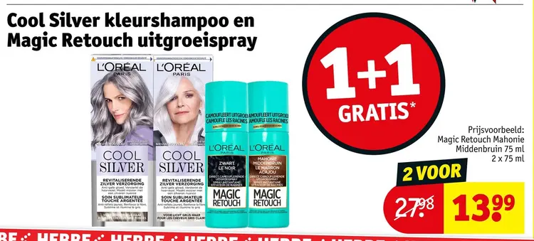 Aanbieding: Cool Silver kleurshampoo en Magic Retouch uitgroeispray