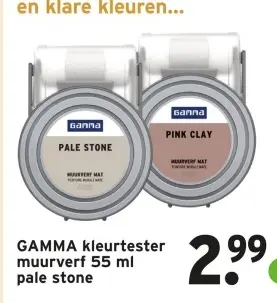 Aanbieding: GAMMA kleurtester muurverf pale stone