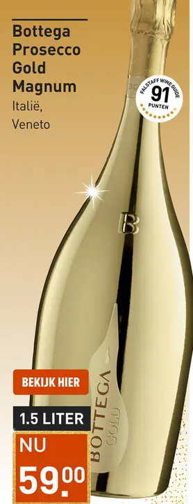 Aanbieding: Bottega Prosecco Gold Magnum 150CL