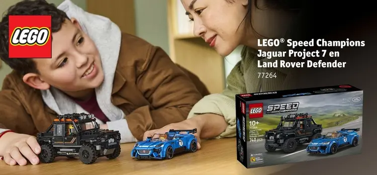 Promotie: LEGO® Speed Champions Jaguar Project 7 en Land Rover Defender