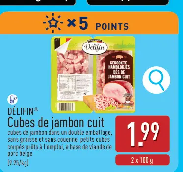 Offre: Cubes de jambon cuit