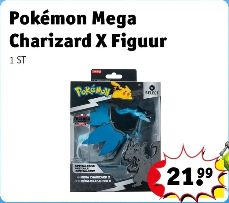 Aanbieding: Pokémon Mega Charizard X Figuur