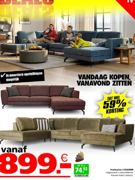 Aanbieding: Hoeksalon LISSABON - bank