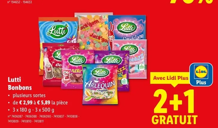 Offre: Lutti Bonbons