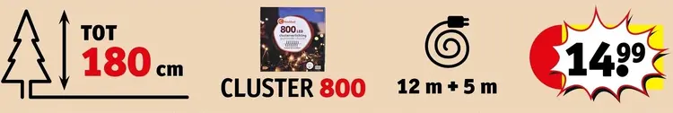 Aanbieding: Kerstverlichting Cluster 800 