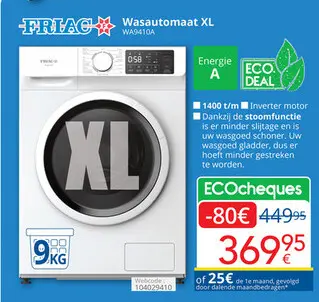 Promotie: Wasautomaat XL