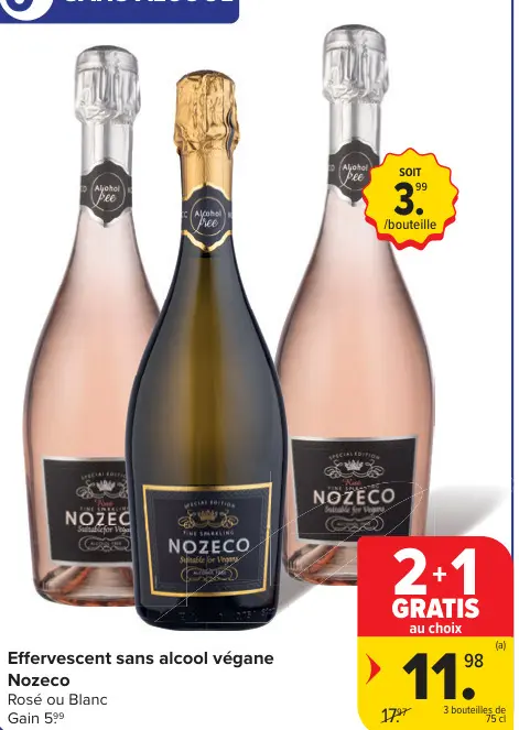 Offre: Effervescent sans alcool végane
