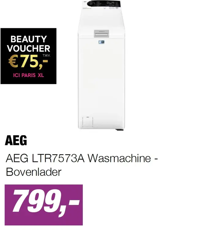 Aanbieding: AEG LTR7573A Wasmachine - Bovenlader