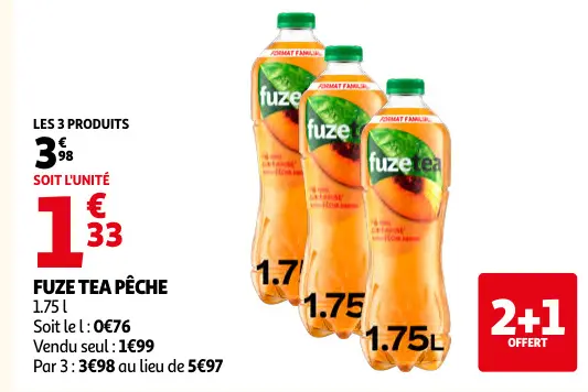 Offre: Fuze tea pêche