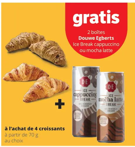 Offre: Croissants et Douwe Egberts Ice Break