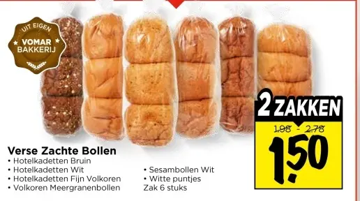 Aanbieding: Verse Zachte Bollen