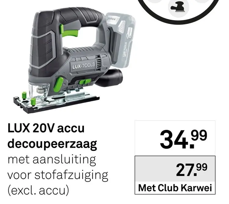 Aanbieding: Accu decoupeerzaag