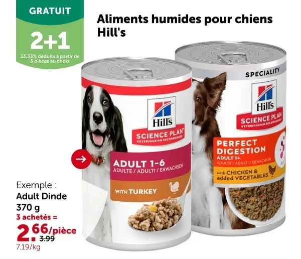 Offre: Aliments humides pour chiens