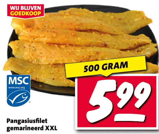 Aanbieding: Pangasiusfilet gemarineerd XXL