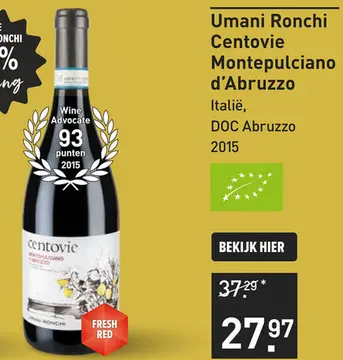 Aanbieding: Umani Ronchi Centovie Montepulciano d'Abruzzo