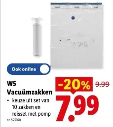Promotie: Vacuümzakken