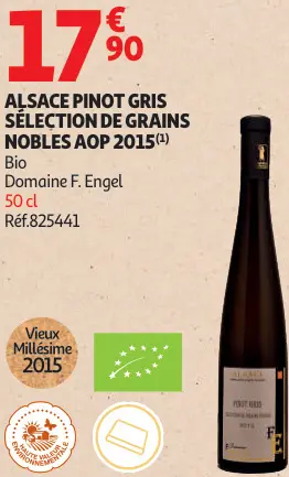 Offre: Domaine F. Engel Alsace Pinot Gris Sélection De Grains Nobles AOP 2015