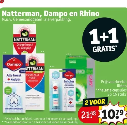 Aanbieding: Natterman, Dampo en Rhino