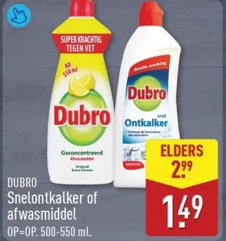 Aanbieding: Snelontkalker of afwasmiddel