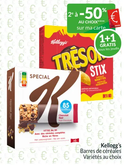 Offre: Barres de céréales Variétés au choix