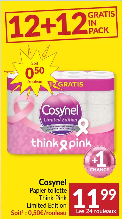 Offre: Papier toilette Think Pink Limited Edition