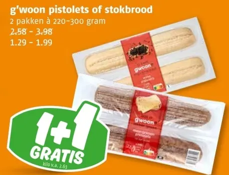 Aanbieding: Pistolets of stokbrood