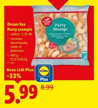 Offre: Party scampis