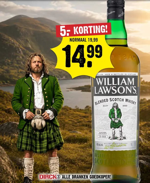 Aanbieding: William Lawson's Whisky 100 cl